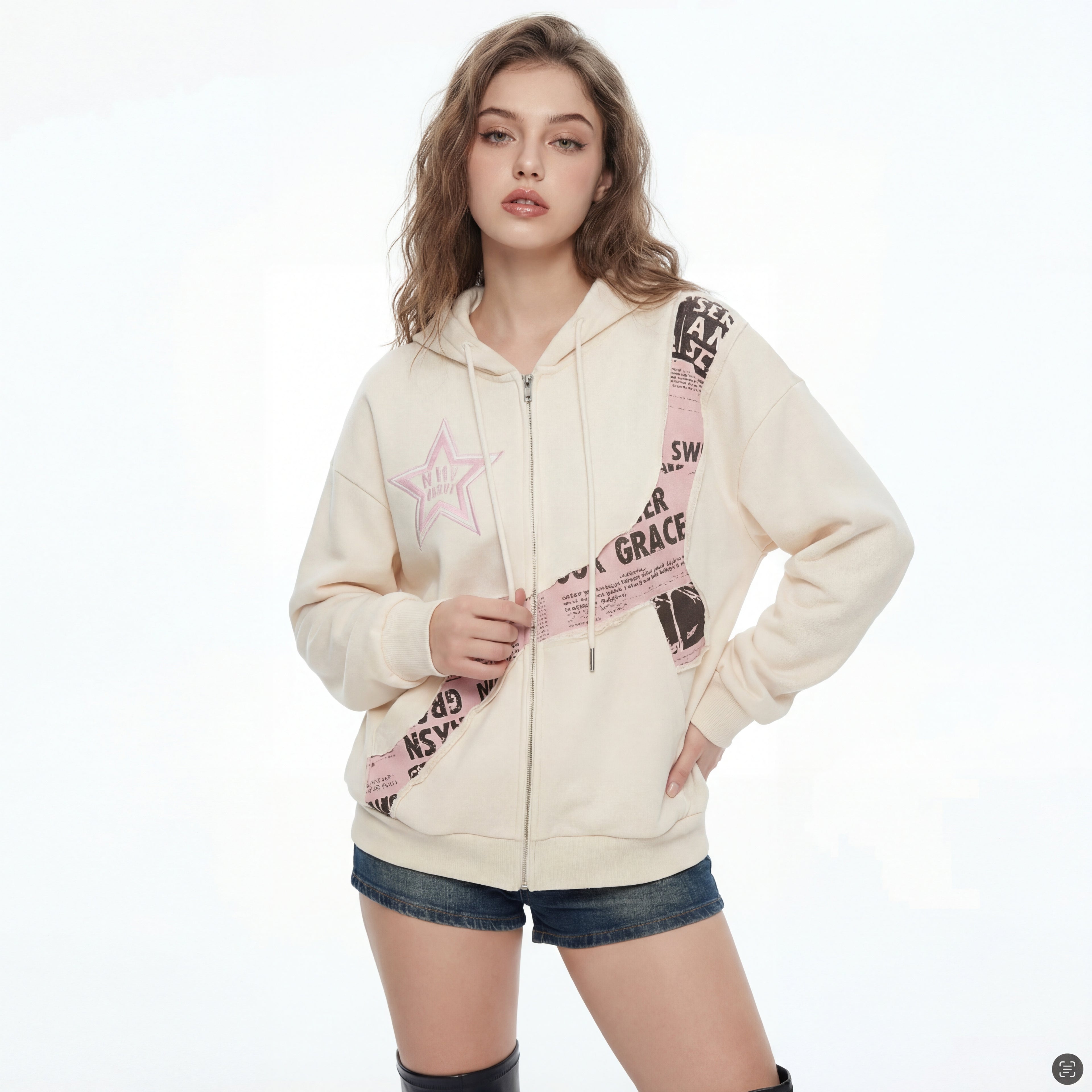 Street Letter Zip Hoodie