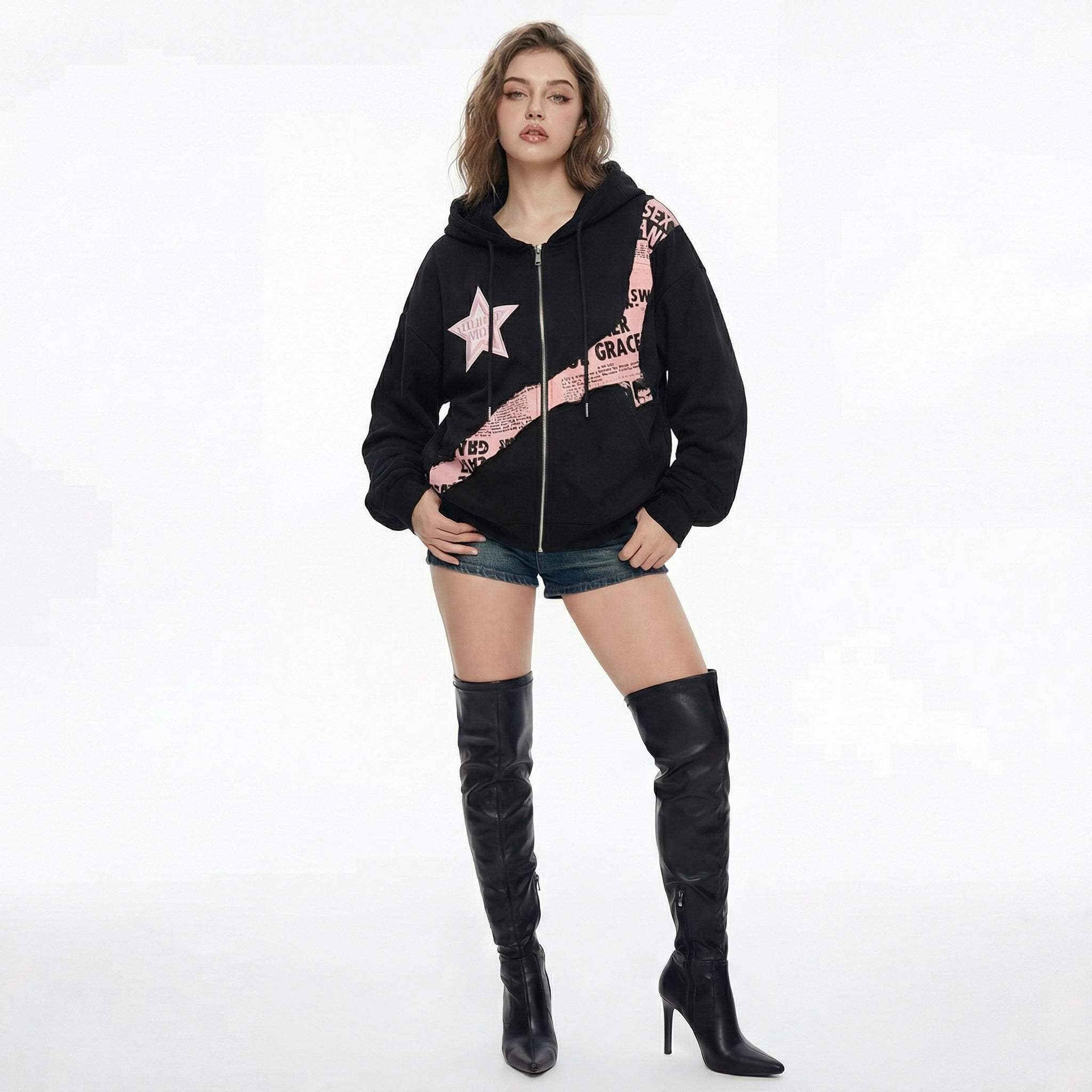 Street Letter Zip Hoodie