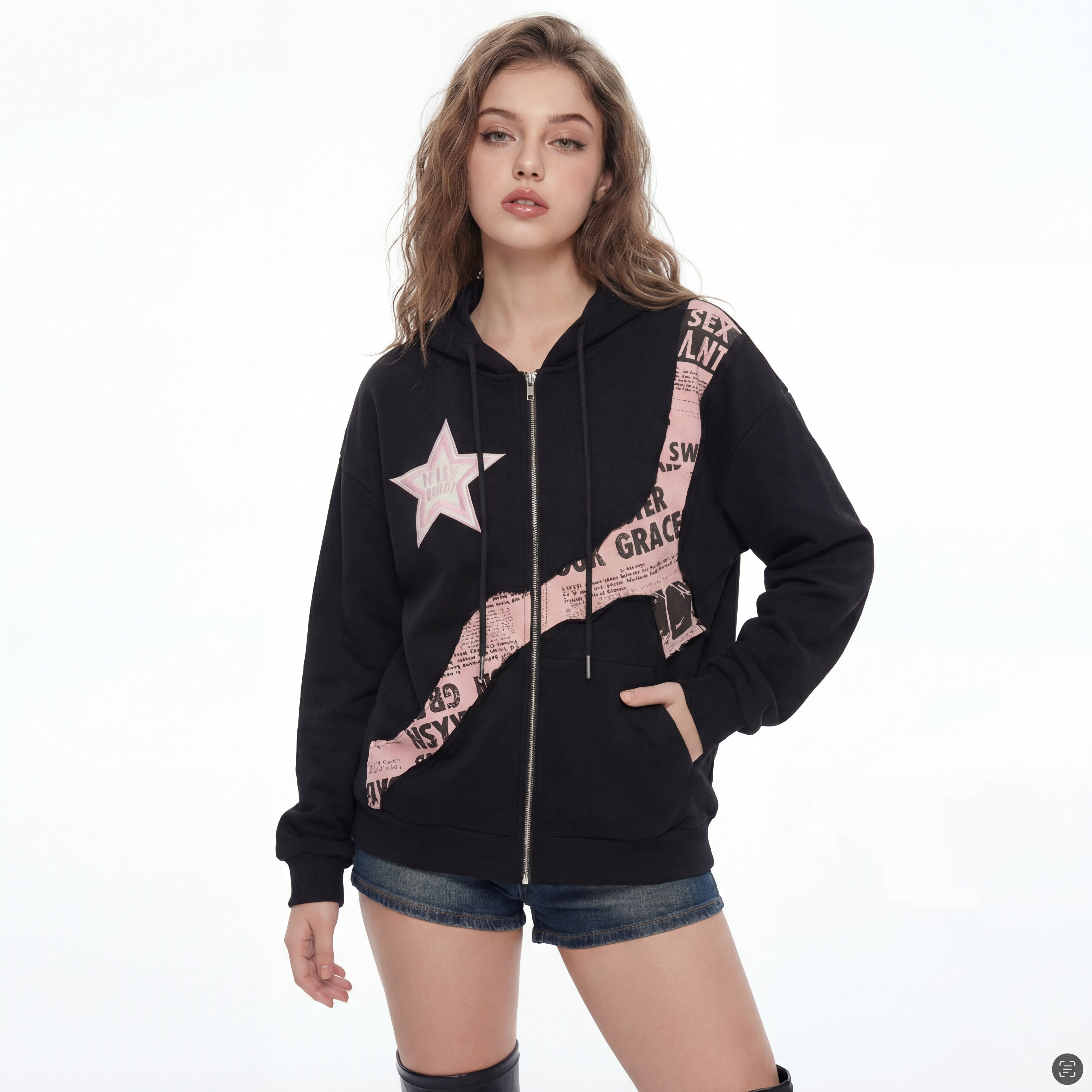 Street Letter Zip Hoodie
