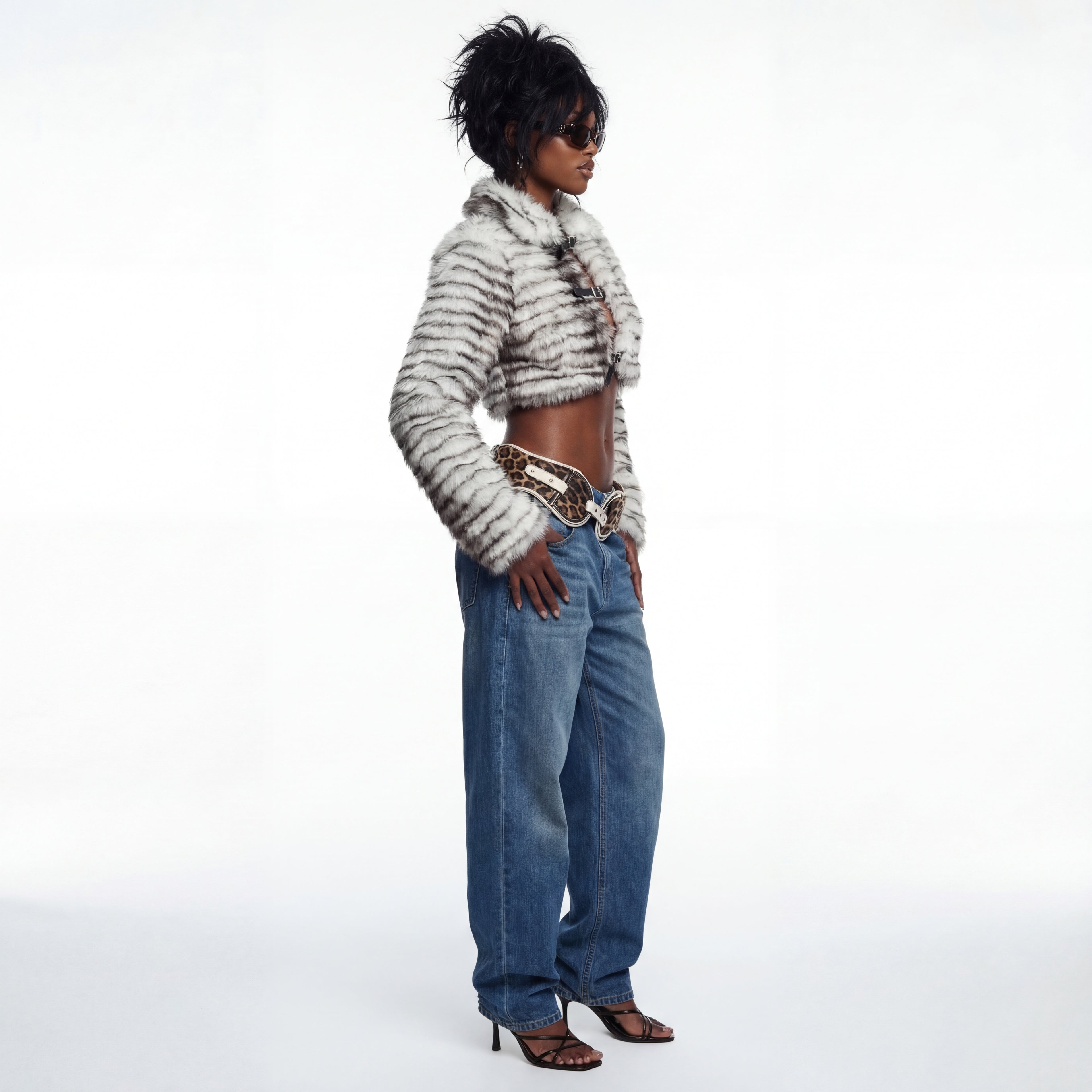 Luxe Faux Fur Buckle Coat